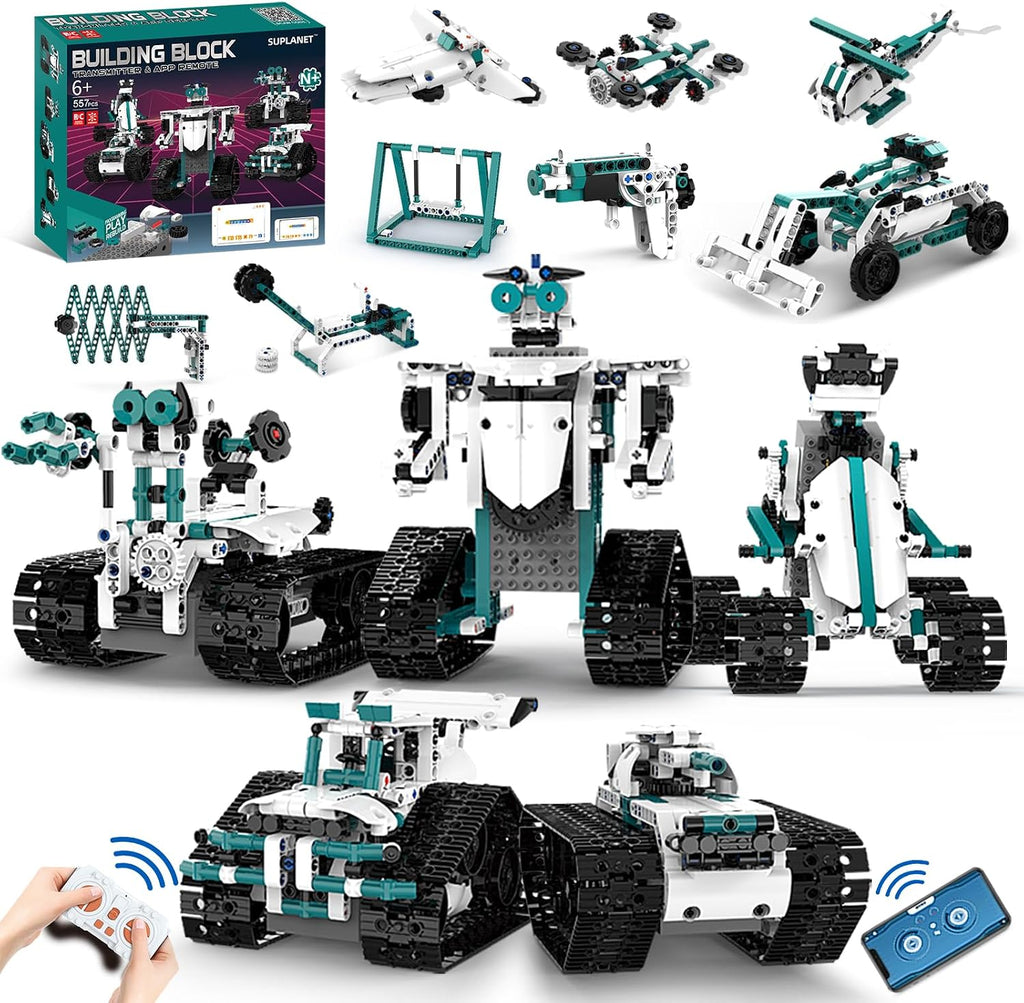 12 en 1 Robot Building Set con RC & APP para Boys Kids Age 8-14
