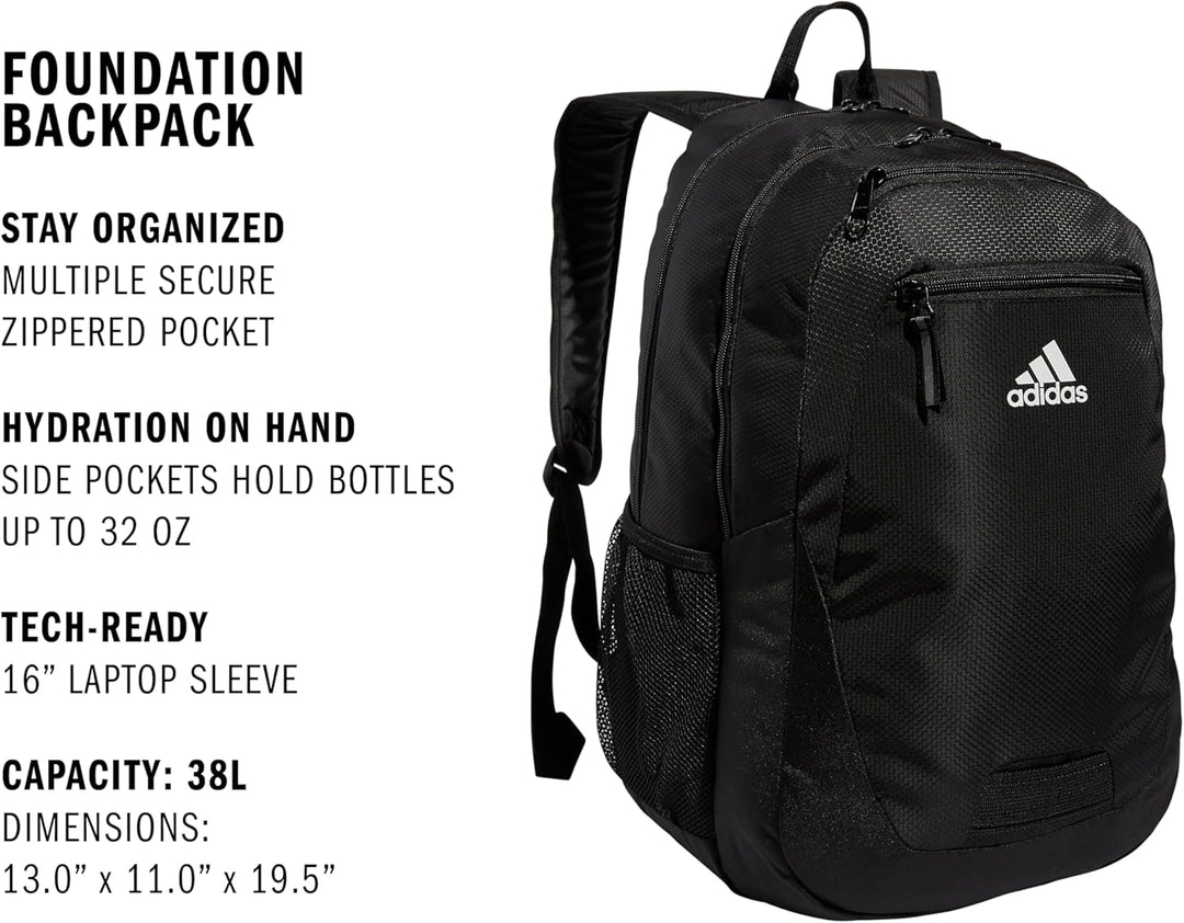 Mochila adidas Foundation para Laptop, Funda para Libro, Bolsa Depo...