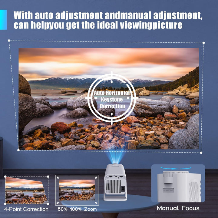 [Licencia de Netflix] Magcubic Mini proyector con WiFi y Bluetooth,...