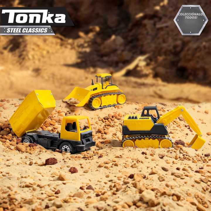 Tonka - Steel Classics Serie Giga - Camión volquete y excavadora, p...