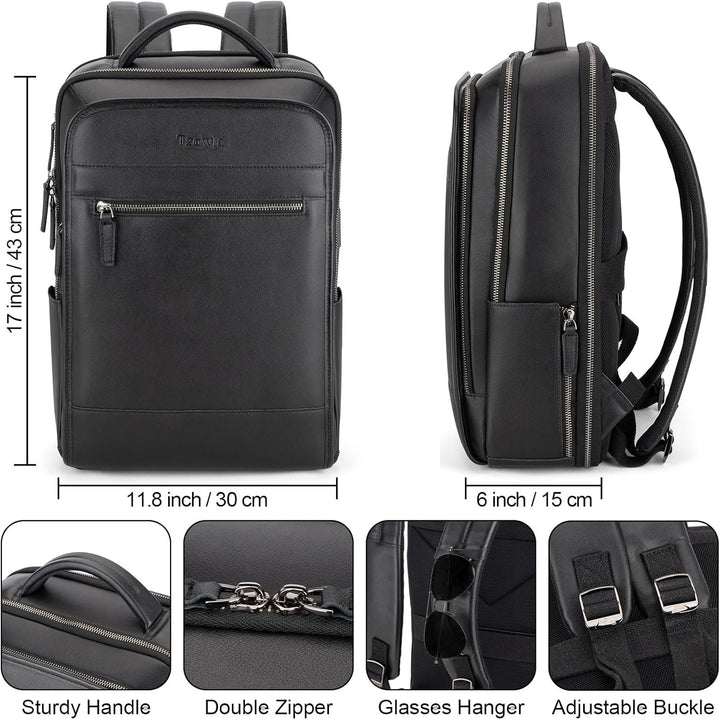 Tzowla Mochila de cuero para laptop, bolsa para hombres y mujeres,...