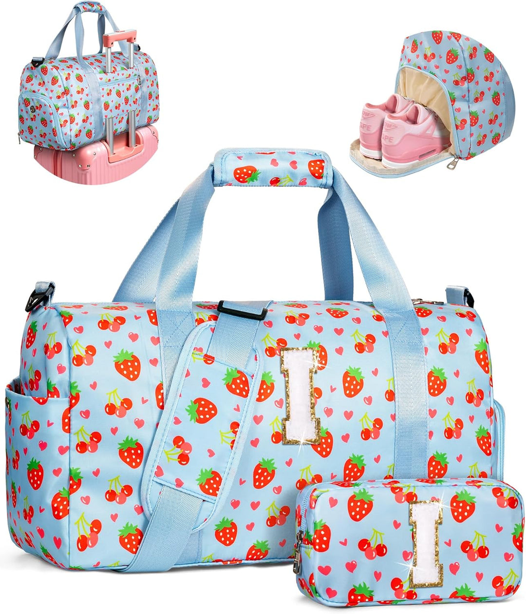 Elilier Regalos para niñas, bolsa de lona inicial para niños, linda...