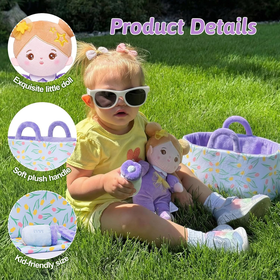 OUOZZZ - Set de muñeca de bebé suave para niñas, primera muñeca de...