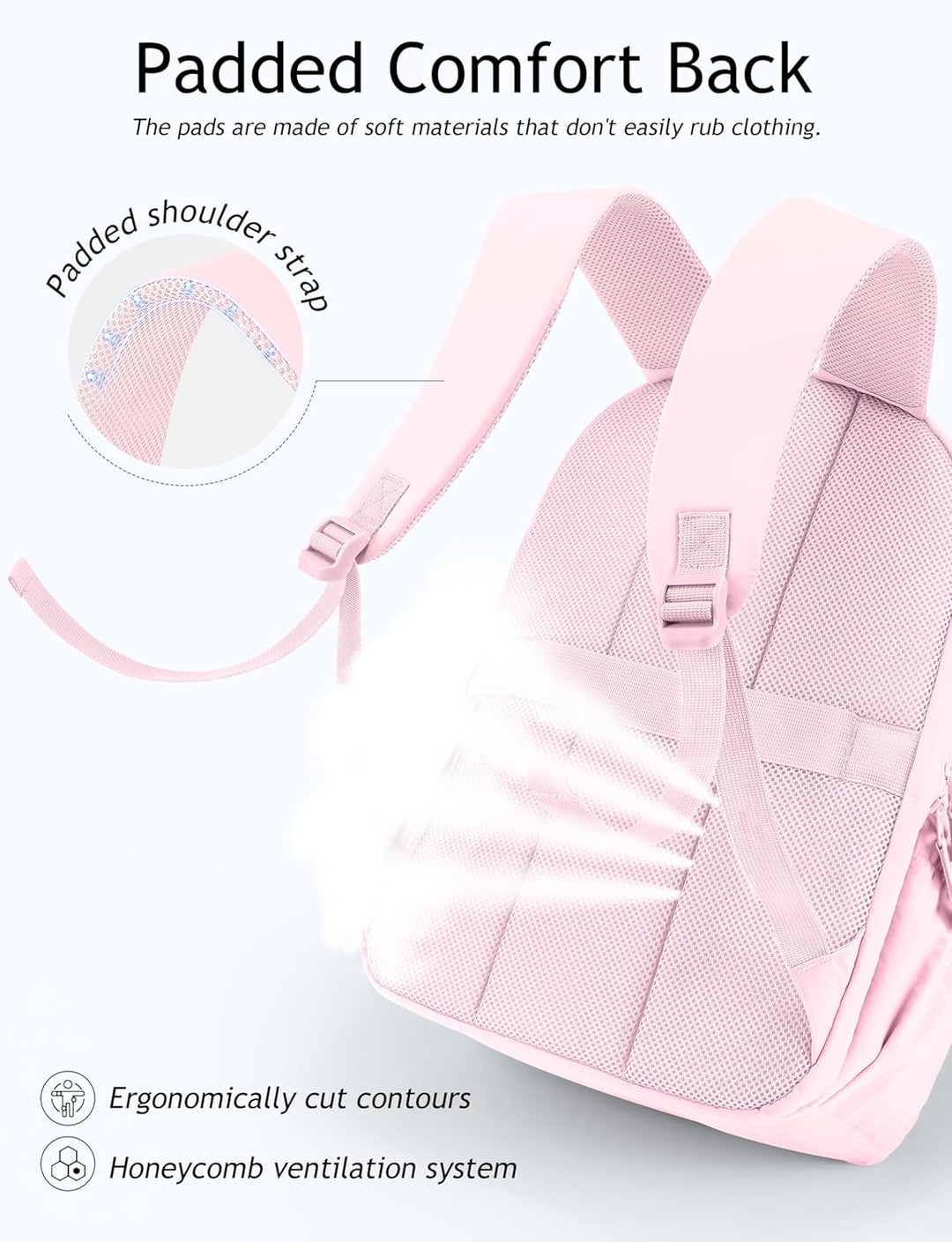 Mochila de viaje Uselike para mujeres, mochila para laptop de 15.6...