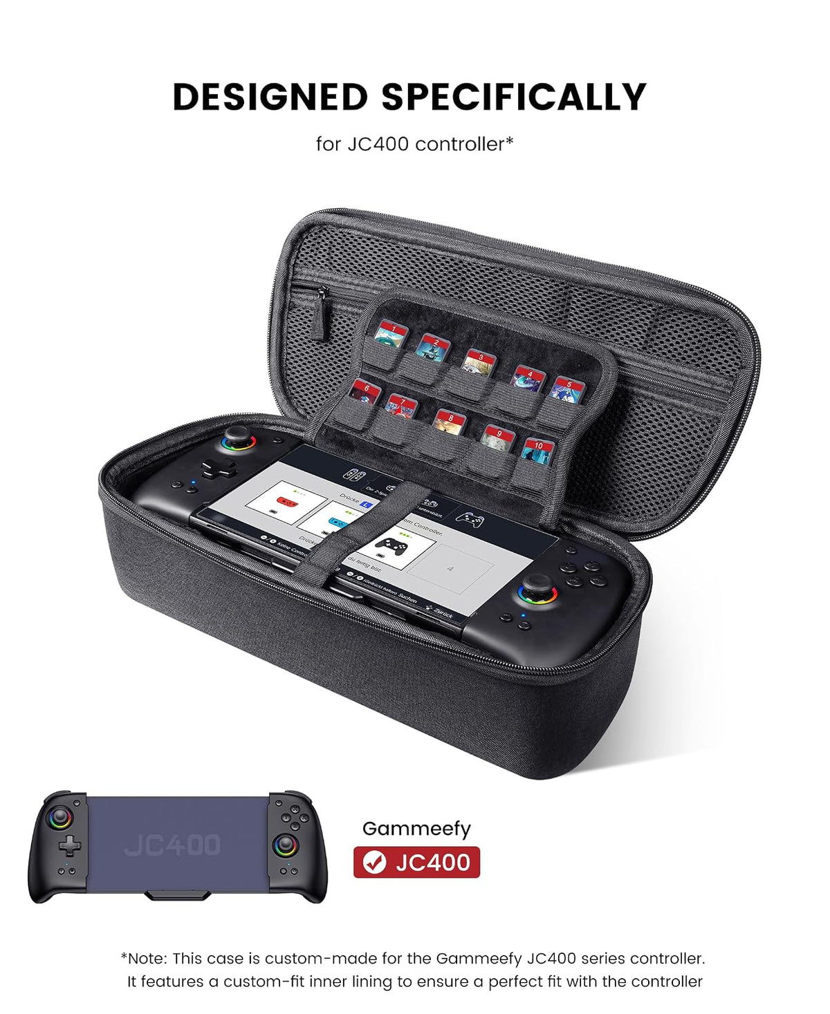 Gammeefy JC400 Switch 2 Controller + Funda Personalizada