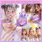 Hohosunlar Set de Maquillaje para Niñas Toys, Regalo de Cumpleaños de Sirena 3 4 5 6 7 8