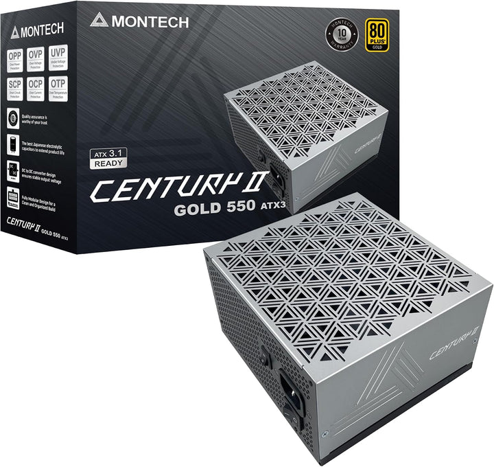 MONTECH Century II - Fuente de alimentación para juegos ATX de gama...