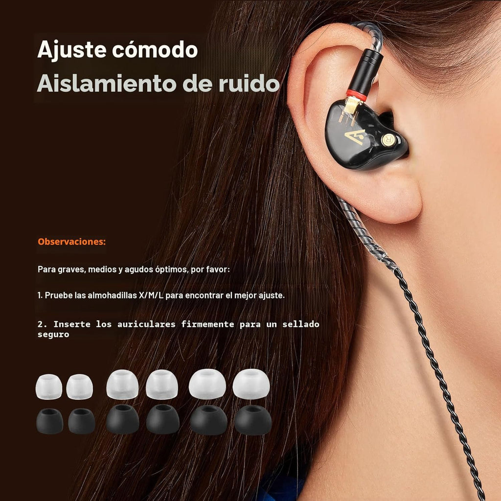 Vibes 202 - Auriculares con cable - Auriculares HiFi in Ear Monitor...