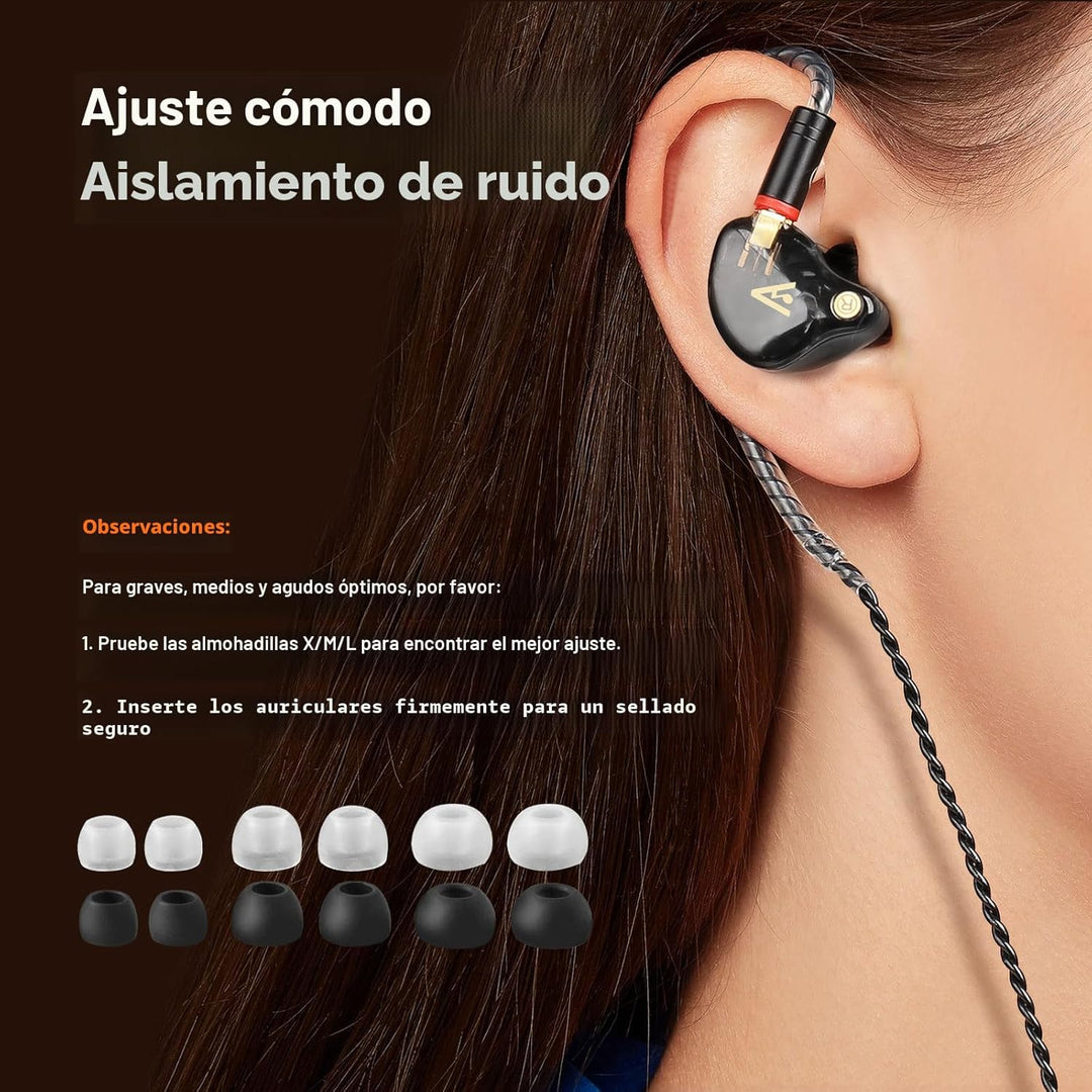 Vibes - Auriculares con cable 202M - Auriculares HiFi in Ear Monito...