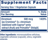 Life Extension Cromo optimizado con Crominex 3+ 500 mcg, Salud del...