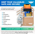 Cartera de Cuello HERO - Portapasaporte con Bloqueo RFID, Fácil de...