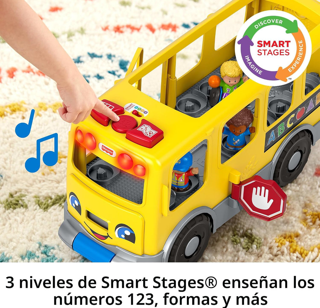 Mattel Fisher-Price Little People - Juego de autobús escolar grande y héroes comunitarios