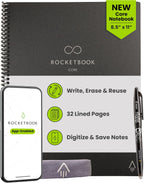 Rocketbook Core - Cuaderno inteligente reutilizable, tamaño carta, 8.5 x 11