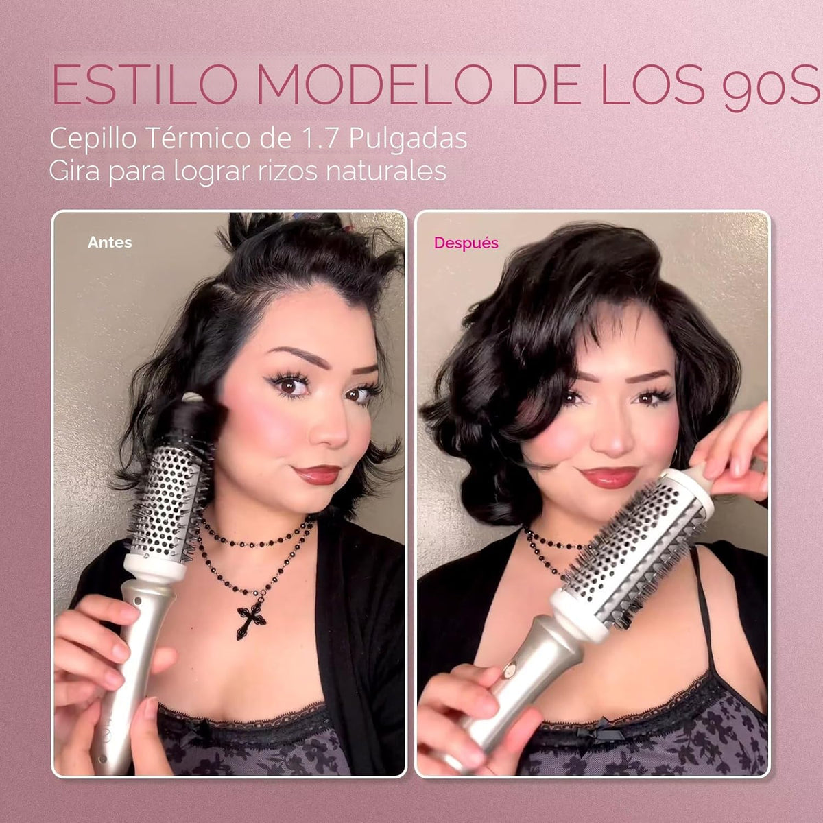 TYMO STYLUX - Cepillo térmico 2.0 para rizar, voluminizador de 1.7...