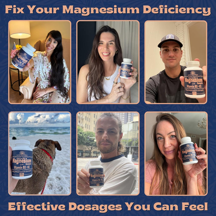 Local Nutrition Complejo de magnesio de 420 mg con vitamina D3 K2 \...