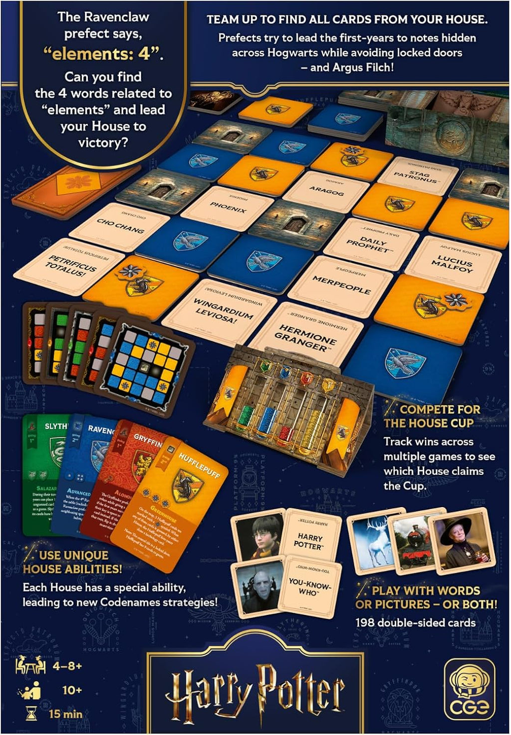 CGE Codenames: Regreso al juego de mesa Hogwarts