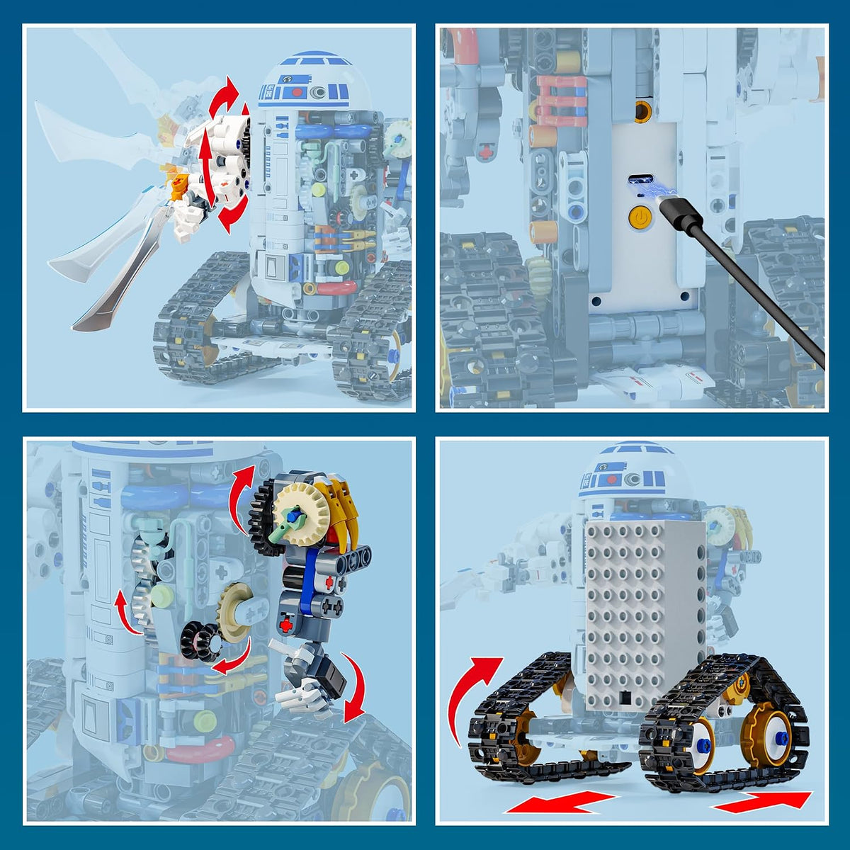 Kit de construcción de robot STEM 3 en 1, aplicación y kit de robótica de control remoto