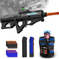 SOFITEN Pistola de juguete eléctrica potente rifle de francotirador automático con bala suave, equipado con alcance, 2 cargadores extendidos (*18), chaleco táctico, regalos de cumpleaños de Navidad y Año Nuevo para niños, adolescentes y adultos