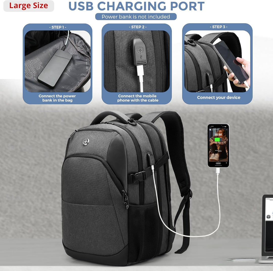 Mochila de viaje Swissdigital Design de 16 pulgadas para laptop, Mo...