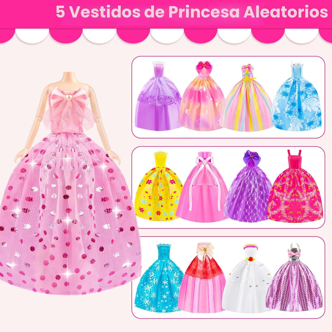 110 piezas de ropa y accesorios para muñecas y juguetes de vestir p...