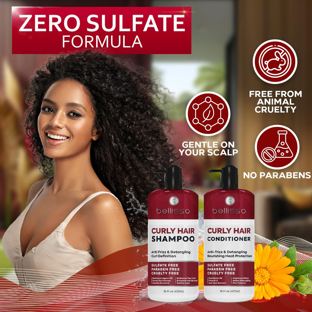 Set de champú y acondicionador para cabello rizado - Para definir r...
