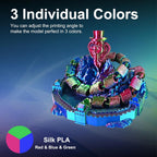 ERYONE Filamento PLA sedoso tricolor para impresora 3D de 1.75mm +\...