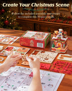 Rolife Kit de casa en miniatura de Navidad, caja de música, decoración de