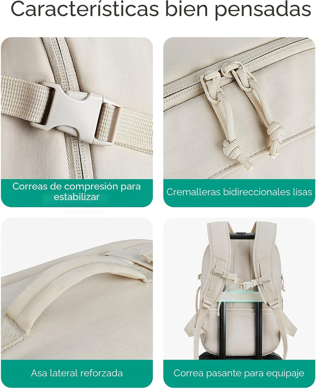 BAGSMART Mochila de viaje de mano, mochila de viaje grande de 17.3...