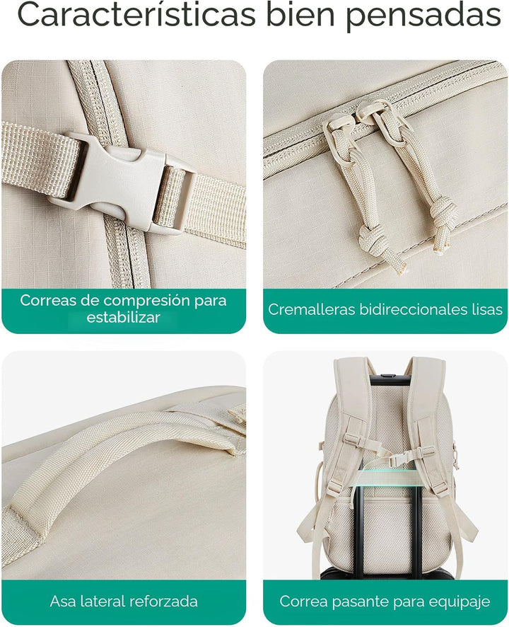 BAGSMART Mochila de viaje de mano, mochila de viaje grande de 17.3...