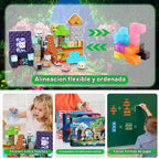Bloques magnéticos – 150 bloques de construcción magnéticos para aventureros, juguetes magnéticos para niños de 3 años en adelante, juego de construcción de juguetes para niños, construcción magnética