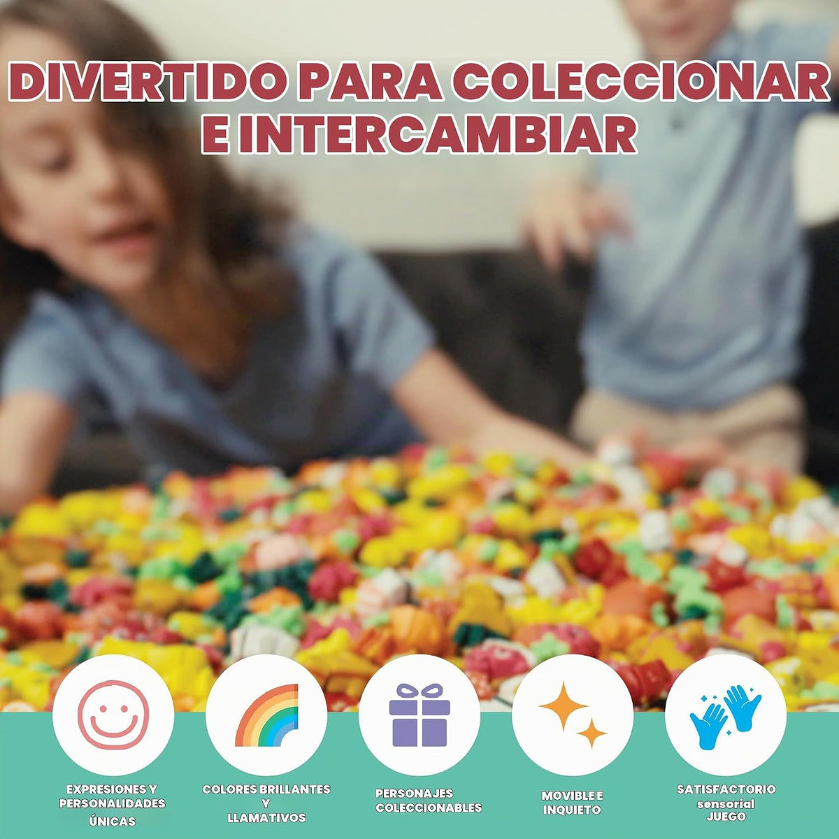 Ocean - Paquete de 12 juguetes coleccionables para ansiedad Wiggly