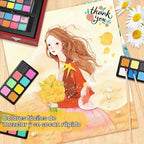 iBayam 150-Pack Deluxe Wooden Art Set Crafts Drawing Painting Kit