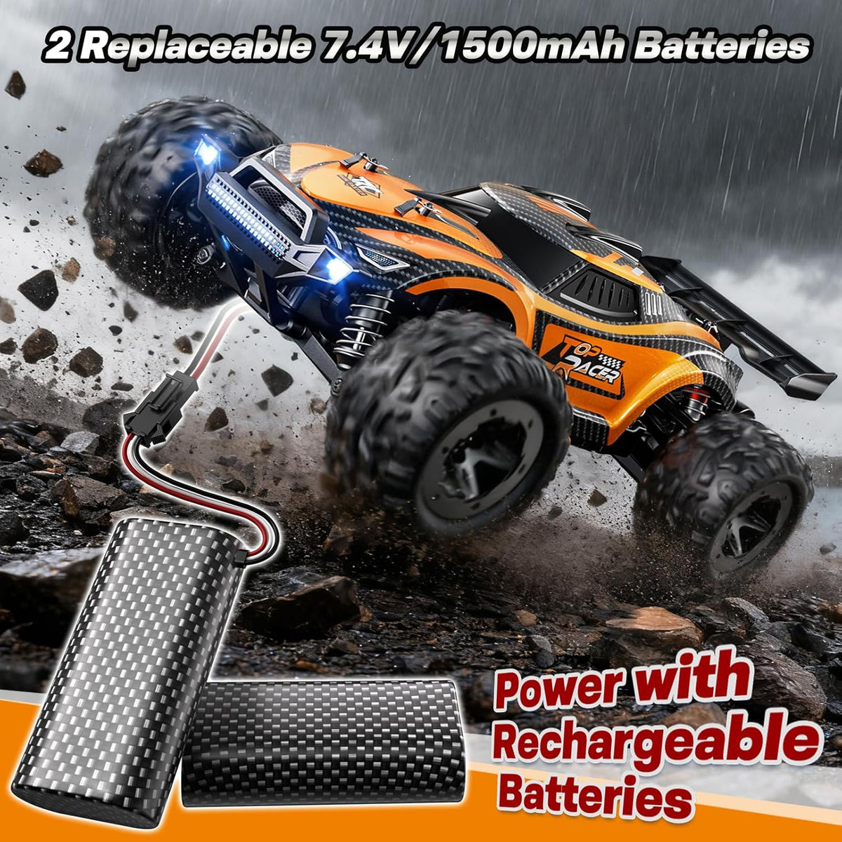 HOMETALL 1:18 Coches RC Rápidos para Adultos - 38+ KPH Coche de Con...