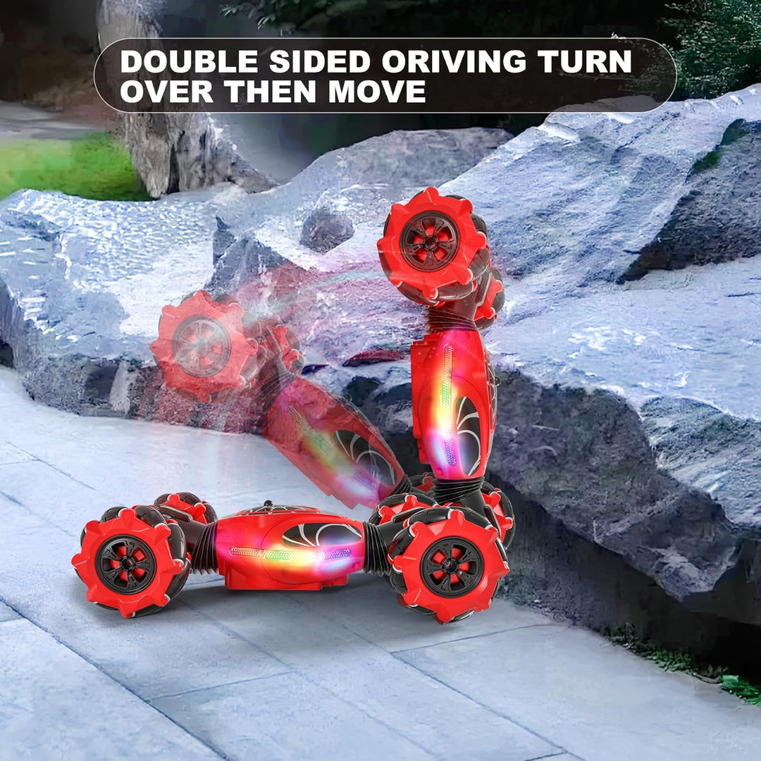 HOSHIPLAY Gesture Coche RC Rojo, 1:24 Alta Velocidad 4WD Coche de A...