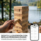 Juegos al Aire Libre Torre Grande de Caída 54 Bloques de Madera Apilables, 5 FT de Alto