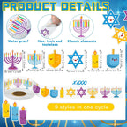 1000 calcomanías de Hanukkah para niños, calcomanías de Hanukkah para niños, calcomanías redondas autoadhesivas para decoraciones temáticas de Hanukkah, suministros de bolsas de regalo, 9