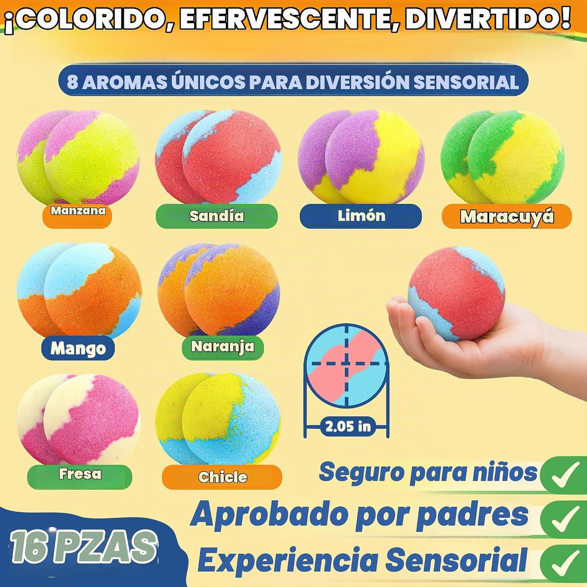Bombas de baño para niños con juguetes de vehículos en el interior, paquete de 16 gases de baño sorpresa, bombas de baño de burbujas orgánicas para niñas y niños a partir de 3 años, 8 aromas