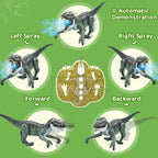 VERTOY Juguete de dinosaurio T-Rex RC gris con luz de rugido de aerosol