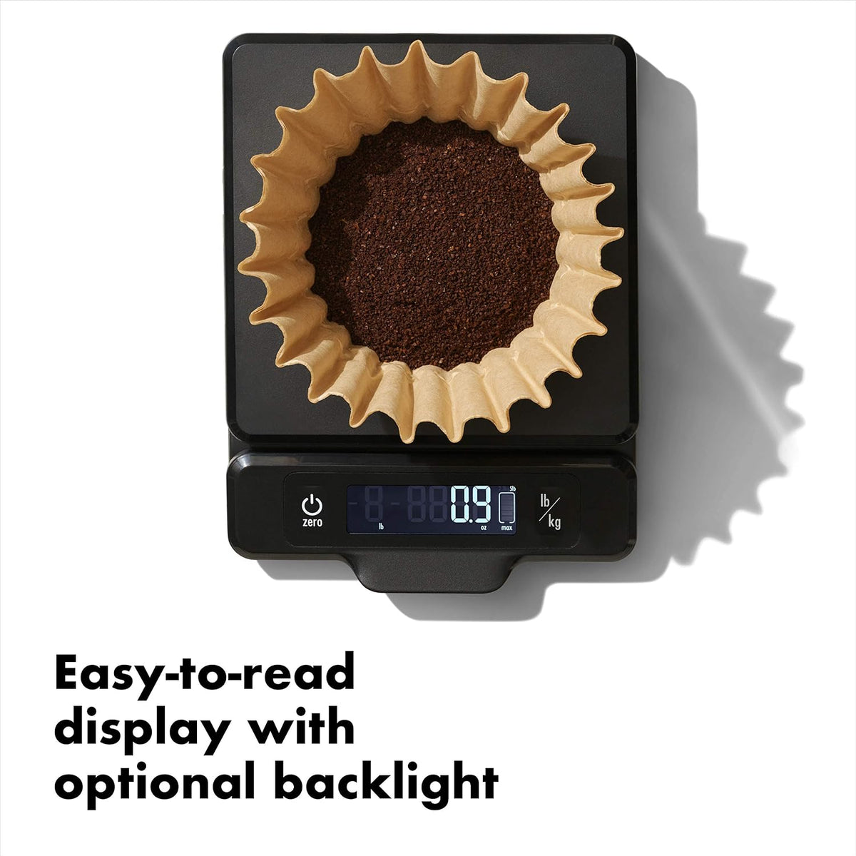 OXO Good Grips - Báscula de cocina de 5 libras con pantalla extraíble