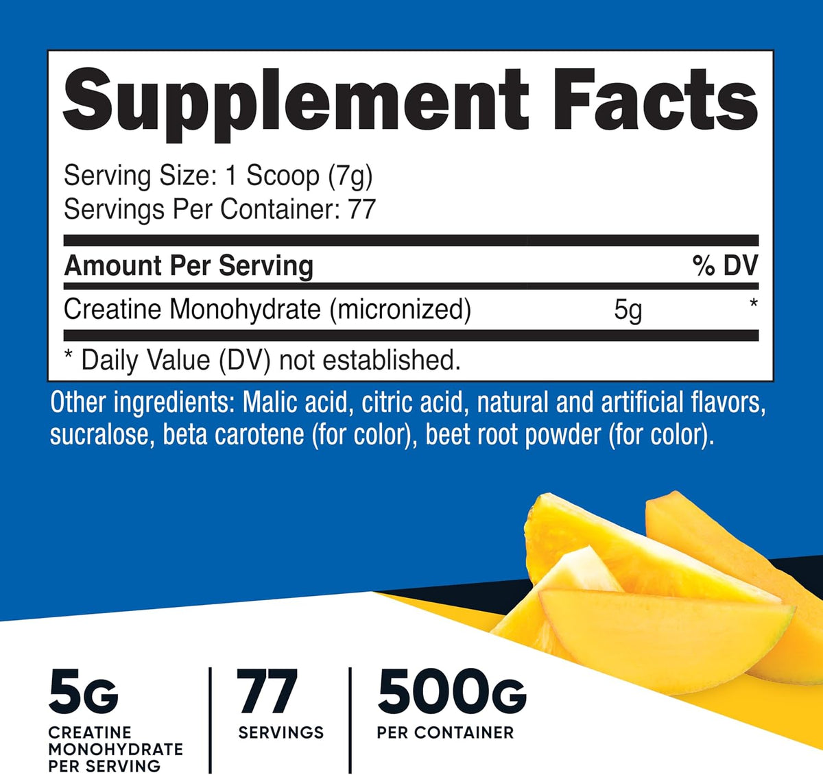 Nutricost Monohidrato de creatina en polvo (piña mango, 17.64 oz |...
