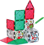 CreateOn Crayola Elf on the Shelf - Pintura en azulejos, kit de azulejos magnéticos de construcción con tubos de pintura Crayola, juguete de manualidades de Navidad | Juego de construcción magnética y pintura de 18 piezas para niños a partir de 3 años