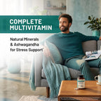 NatureWise Multivitamínico para hombres + apoyo al estrés + minerales iónicos fúlvicos
