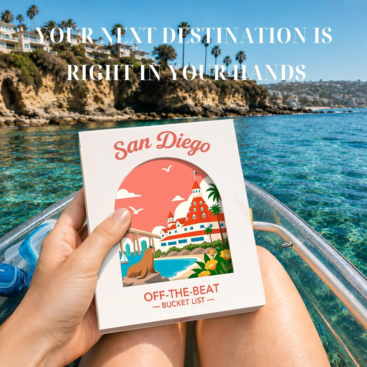 Tarjetas de lista de cubo de aventura de San Diego, 50 tarjetas para rascar