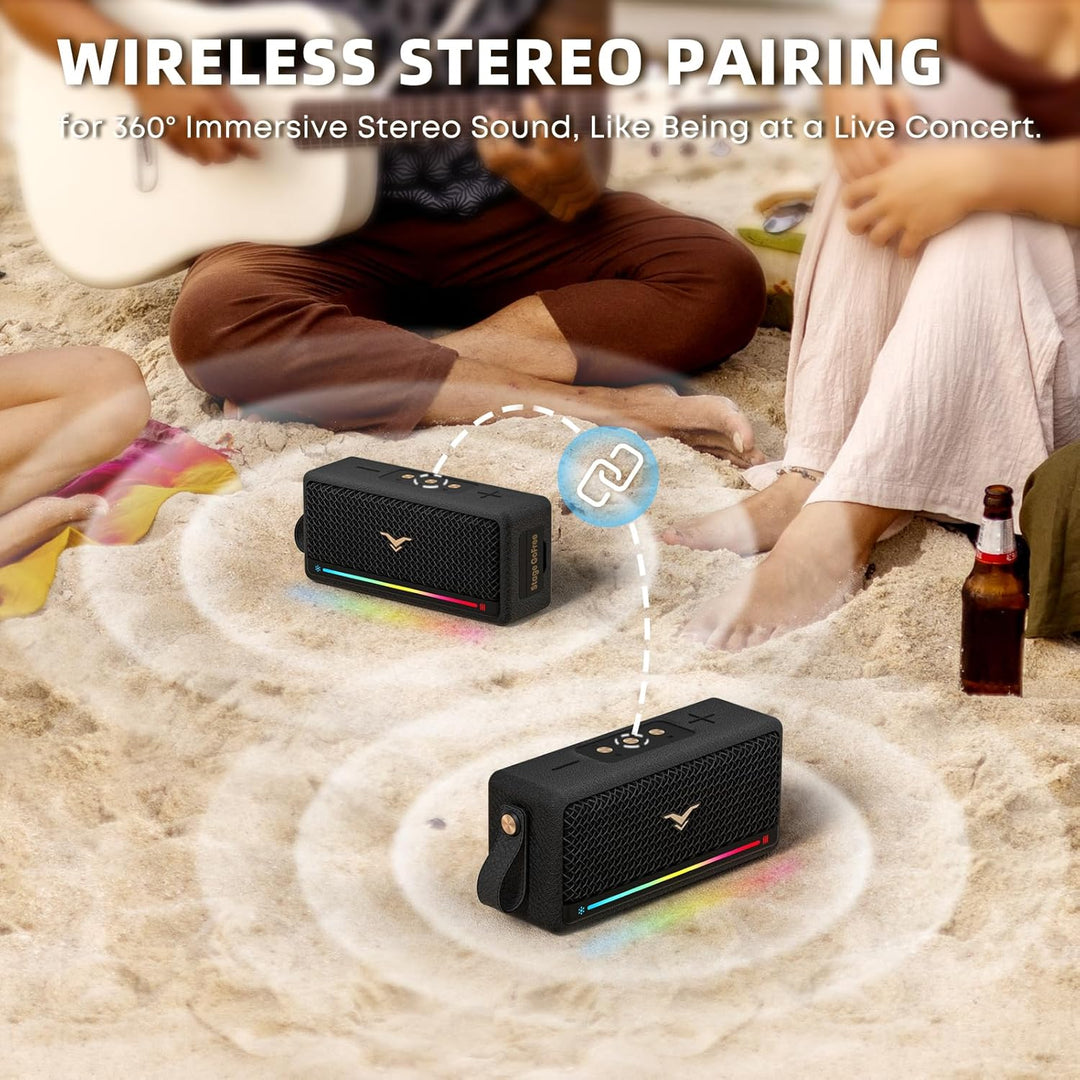 Altavoces Bluetooth portátiles de 40 W, IP67 impermeable inalámbric...