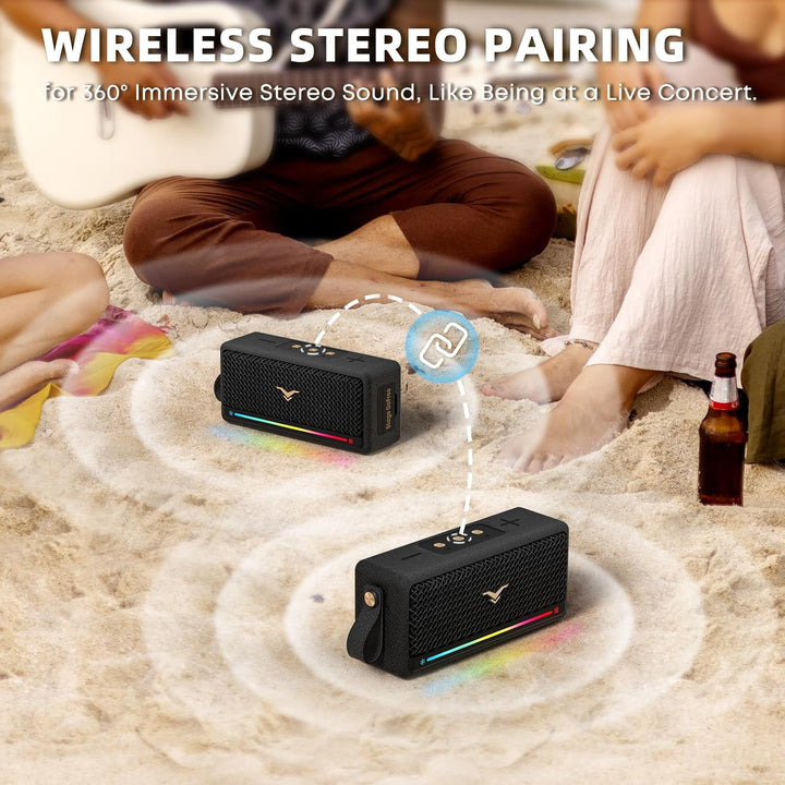 Altavoces Bluetooth portátiles de 40 W, IP67 impermeable inalámbric...