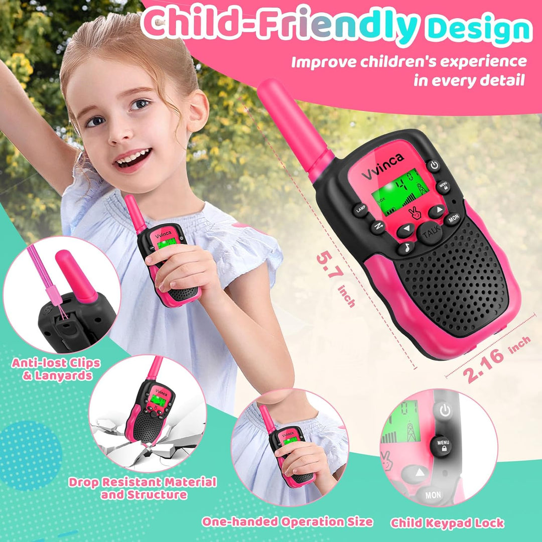 Walkie Talkies para niños, juguete recargable de largo alcance para...