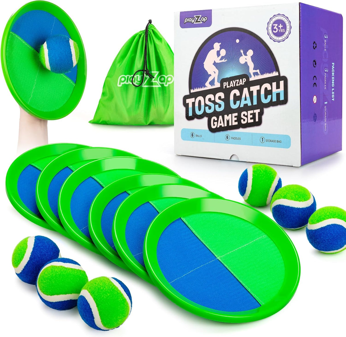 Juego de Pelota de Lanzar y Atrapar ABS Ultra Resistente, Juegos Familiares, Rellenos de Calcetín de Navidad, Regalo para Niños Pequeños, Adolescentes, Niños y Niñas de 3-5, 5-8, 8-13+ Años