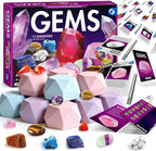 Gamerside Kit de excavación de piedras preciosas, 12 rocas y minerales