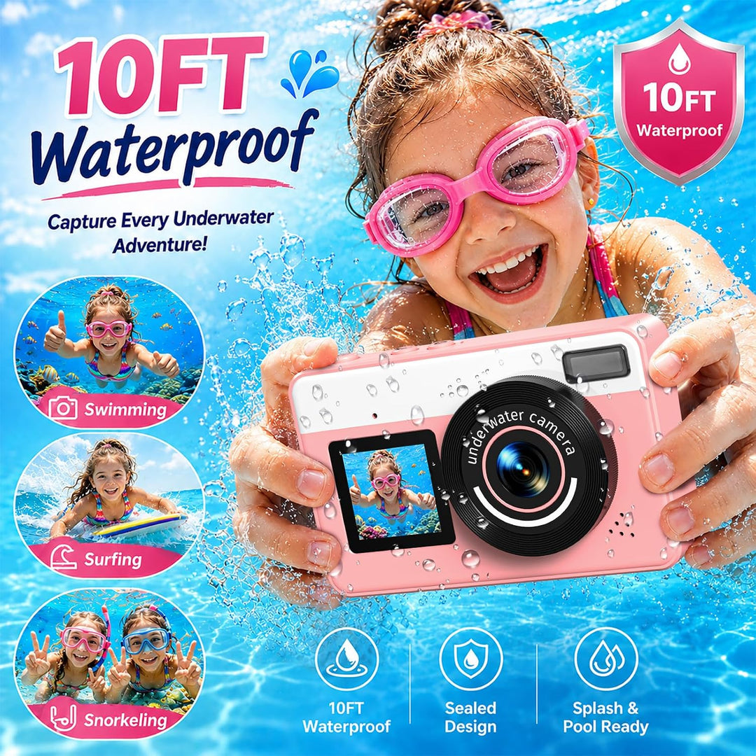 Maxmango Cámara digital submarina D70 4K - Cámara impermeable de 48...