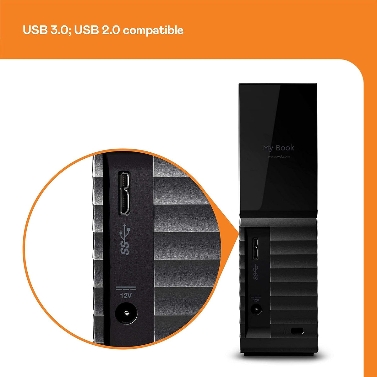 WD Disco duro externo de escritorio My Book de 12 TB, USB 3.0, HDD...